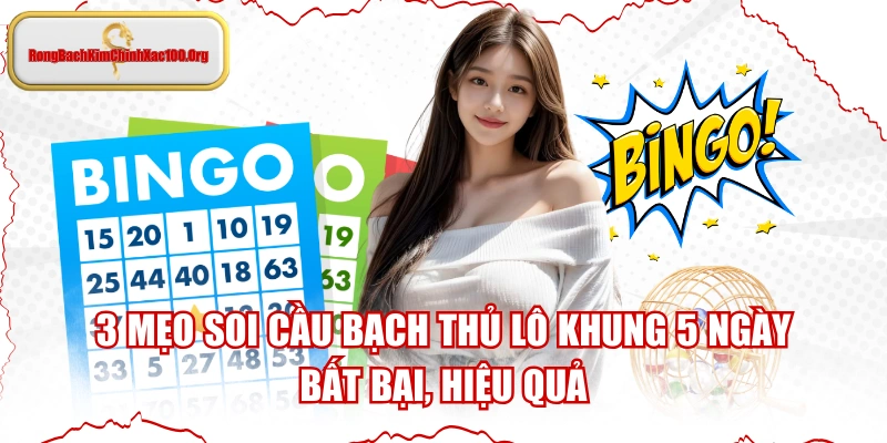 3 Mẹo Soi Cầu Bạch Thủ Lô Khung 5 Ngày Bất Bại, Hiệu Quả
